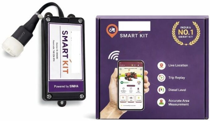 Securtech Krish-E Smart Tractor GPS Kit | Time Tracking for All Tractor Models GPS Device(Black)