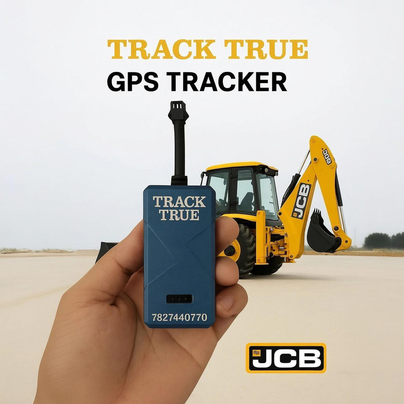 TRACKTRUE JCB GPS Tracker – Live Vehicle Tracking & Anti-Theft Device for Bike, Car,HYVA GPS Device(9999 Maps, Blue)