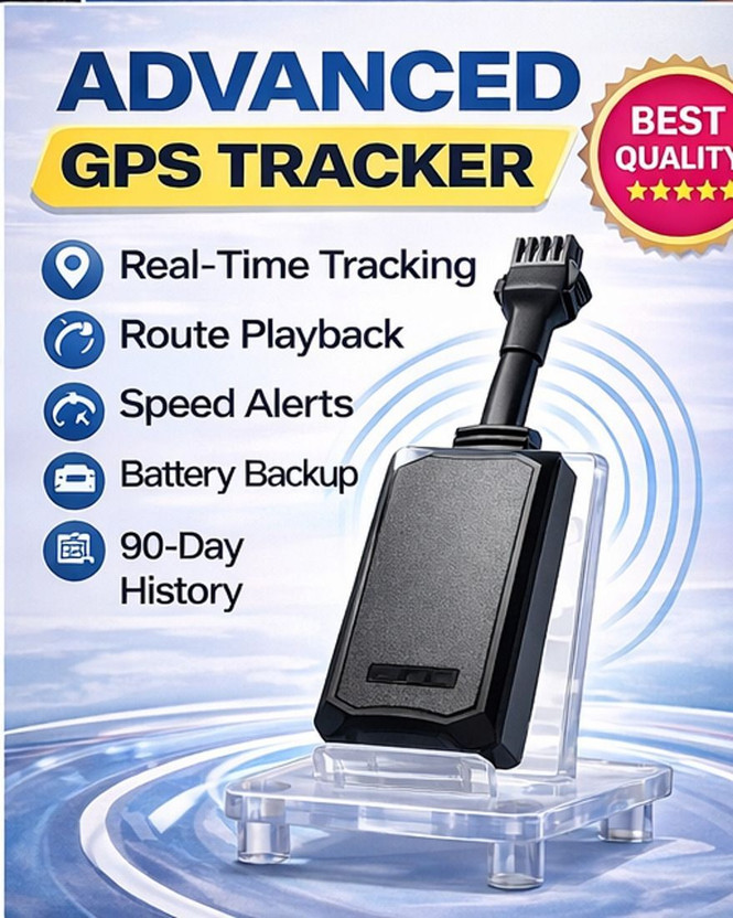 Elegance GPS Advance GPS Tracker with 30 Days Free SIM & Software Subscribtion GPS Device(Black for All Vehicles)