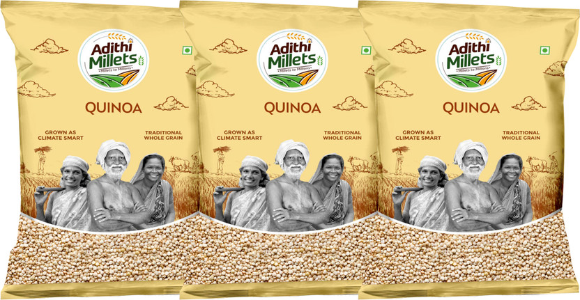 Adithi Millets Siridhanya Unpolished ORGANIC QUINOA MILLET positive grain pack of(500gm*3Pac) Quinoa(1.5 kg, Pack of 3)