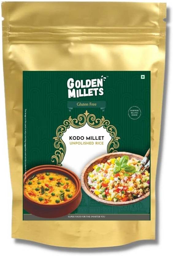 GOLDEN MILLETS Kodo Millet 1kg Unpolished rice (Pack of 5) Kodo Millet