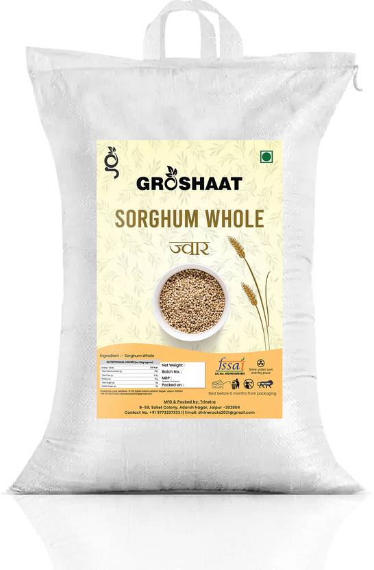 Groshaat Jowar Sabut Whole) 10Kg Pack Jowar Price in India