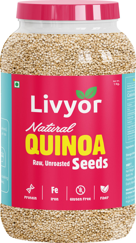 LIVYOR White QuinoaSeeds for Weight loss Management Quinoa(1 kg)
