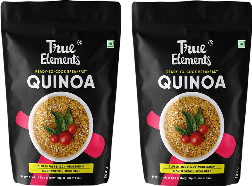 True Elements Gluten Free Regular Quinoa, ready to cook breakfast, Diet food for weight loss Quinoa(1 kg, Pack of 2)