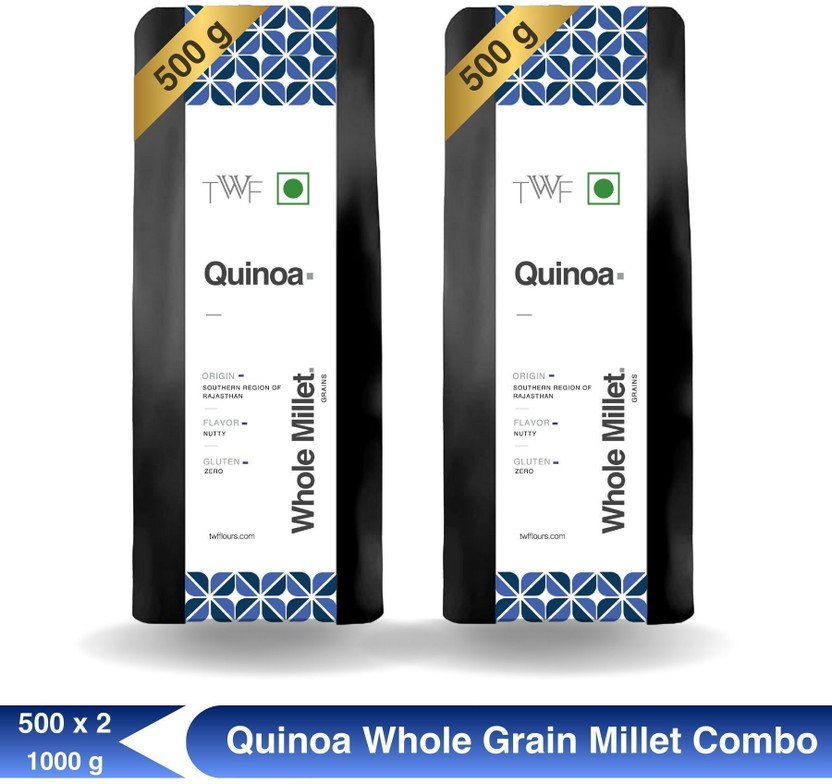 TWF Quinoa Grains | Saponin-Free | Nutrient-Rich & Gluten-Free High Protein| 2 Pack Quinoa(500 g, Pack of 2)