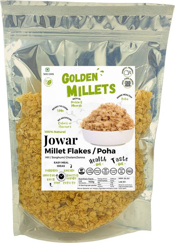 GOLDEN MILLETS Jowar Millet Flakes 1kg Price in India
