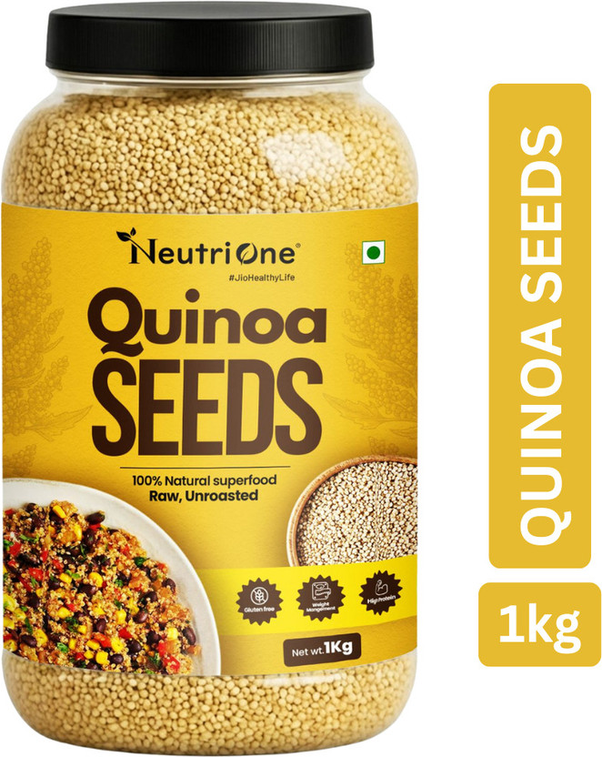 NeutriOne Quinoa Seeds White 1kg | 100% Natural Superfood | Weight Management,High Protein Quinoa(1 kg)