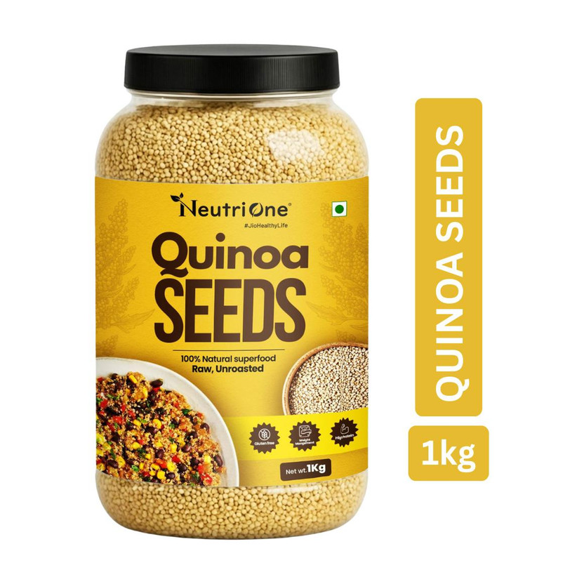 NeutriOne Quinoa Seeds White 1kg | 100% Natural Superfood | Weight Management,High Protein Quinoa(1 kg)