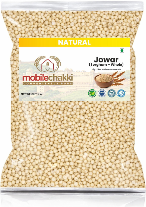MOBILE CHAKKI Jowar Sabut | Whole Sorghum Grains Sorghum(2 kg)