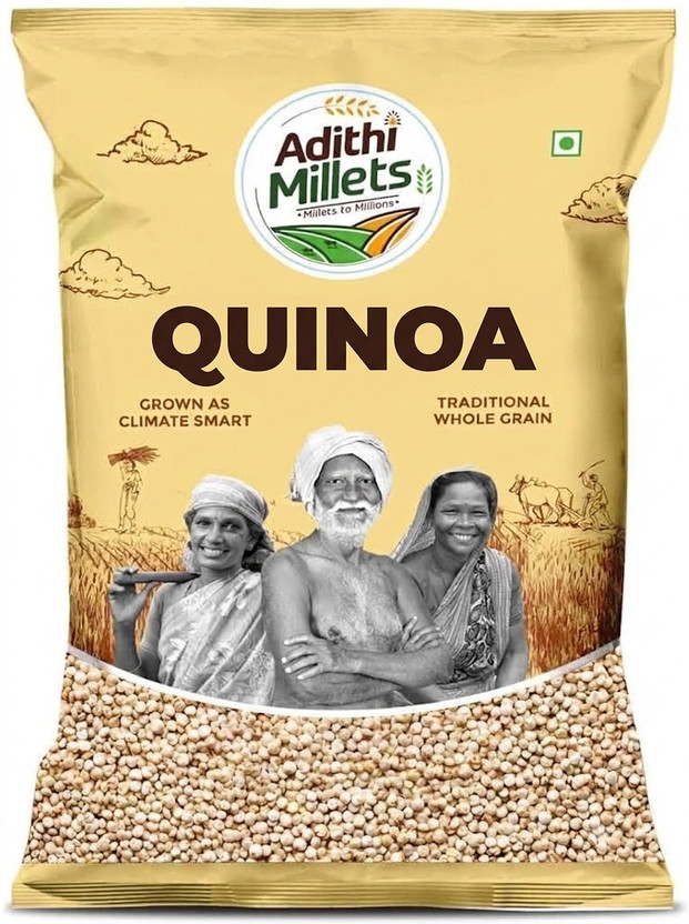 Adithi Millets Unpolished Seeds by own factory Sridhanya | Rich in Fibre & Protein |Gluten Free Quinoa(450 g)