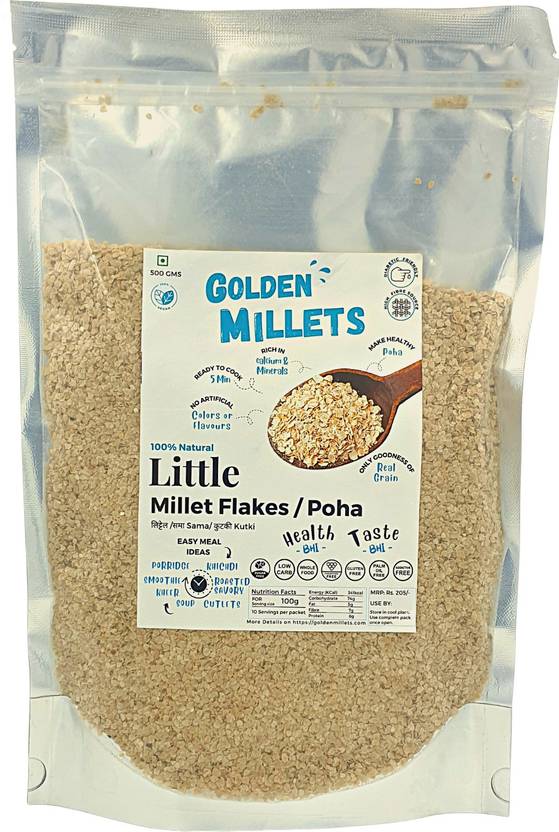 GOLDEN MILLETS Little Millet Flakes 1kg Kutki Little Millet Price in