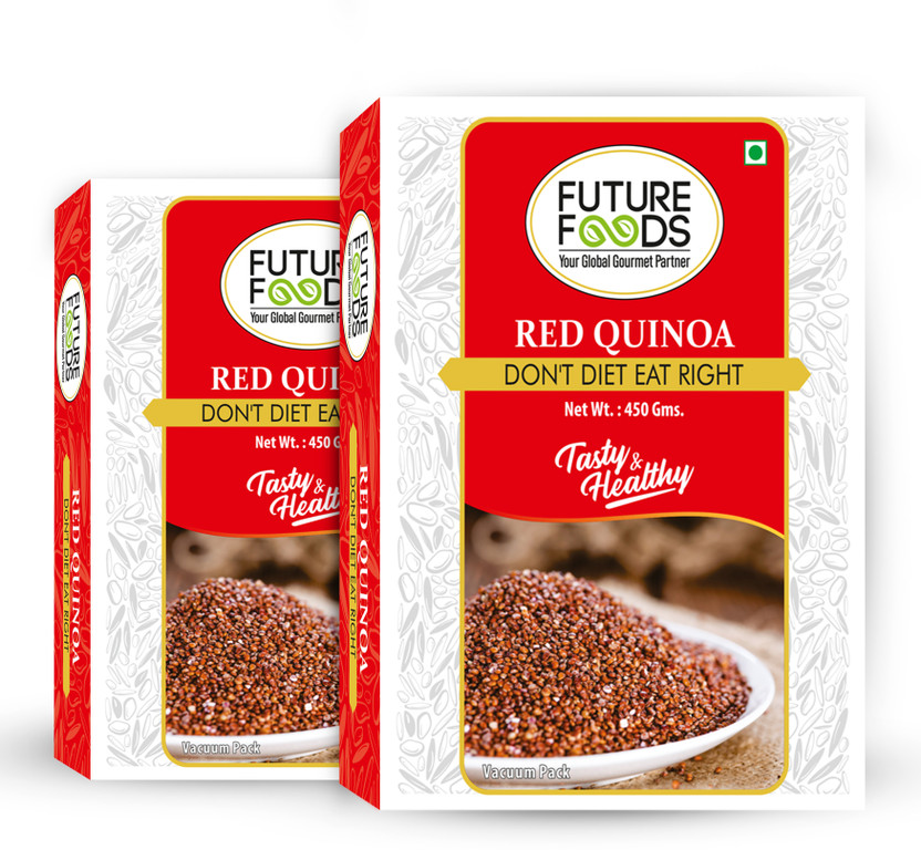Future Foods Red Whole Grain | Sweet Nutty Flavour | Superfoods Millet Quinoa(450 g, Pack of 2)