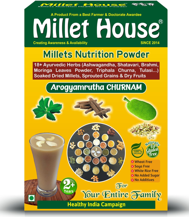 Millet House Millet Nutrition Powder Organic Chemical Free Certified Healthy Drink Mixed Millet(0.4 kg)