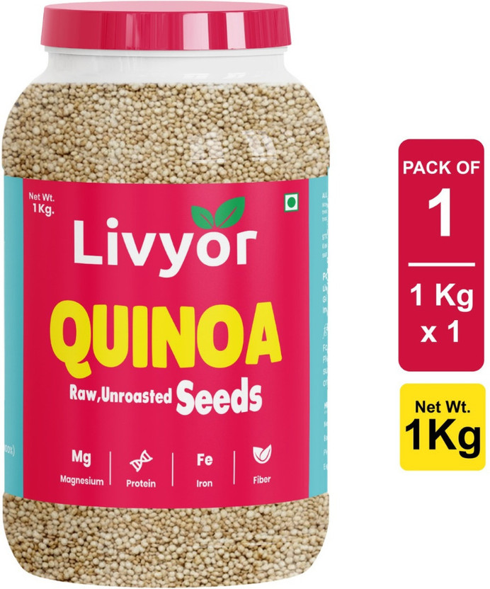 LIVYOR White QuinoaSeeds for Weight loss Management Quinoa(1 kg)