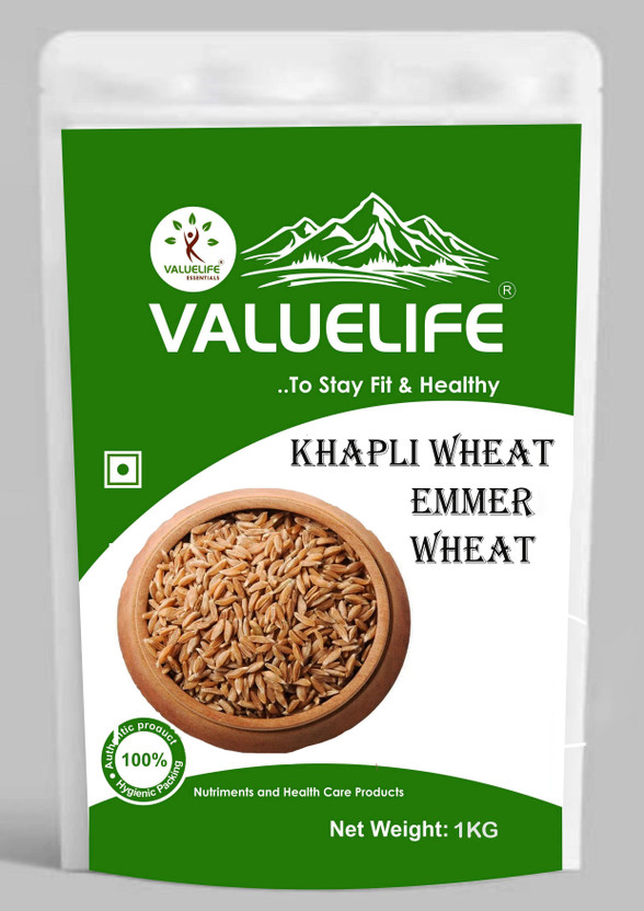 Value Life Khapli wheat / Emmer Wheat Whole Wheat(1 kg)