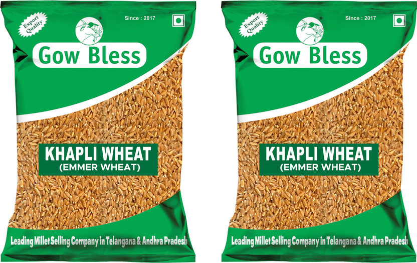 Gow Bless Khapli Wheat (Emmer Wheat) – 2kg | Low Gluten |Ancient Grain Whole Wheat(2 kg)