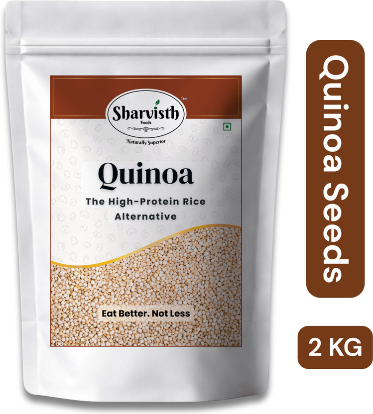 Sharvisth Foods Quinoa Seeds White for Weight Loss Management, Rich in Protein, Fiber (1kgx2) Quinoa(2 kg)