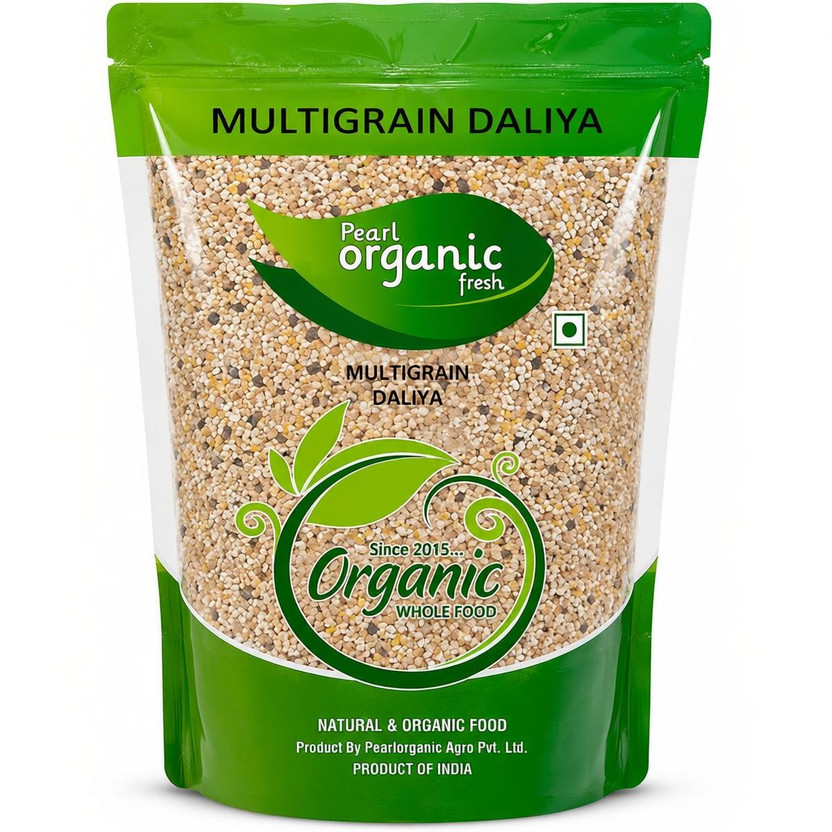 Pearl Organic Fresh Multigrain Daliya High Fibre & Protein Healthy Breakfast Nutritious Porridge Mixed Millet(1 kg)