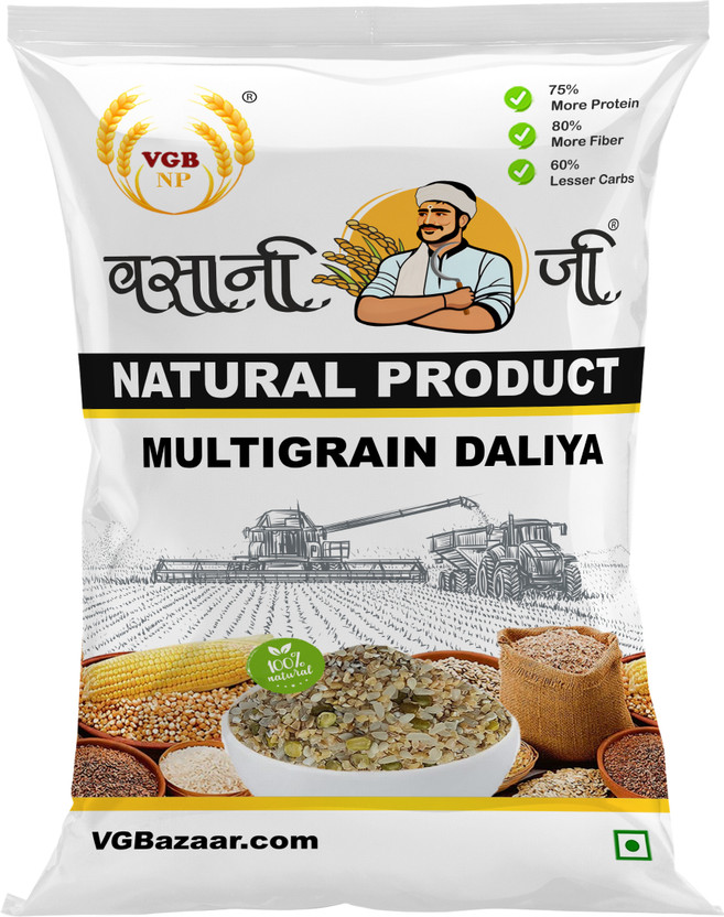 VGBNP 100% Natural multigrain daliya ( Mix Grain Dalia) Mixed Millet(0.5 kg)