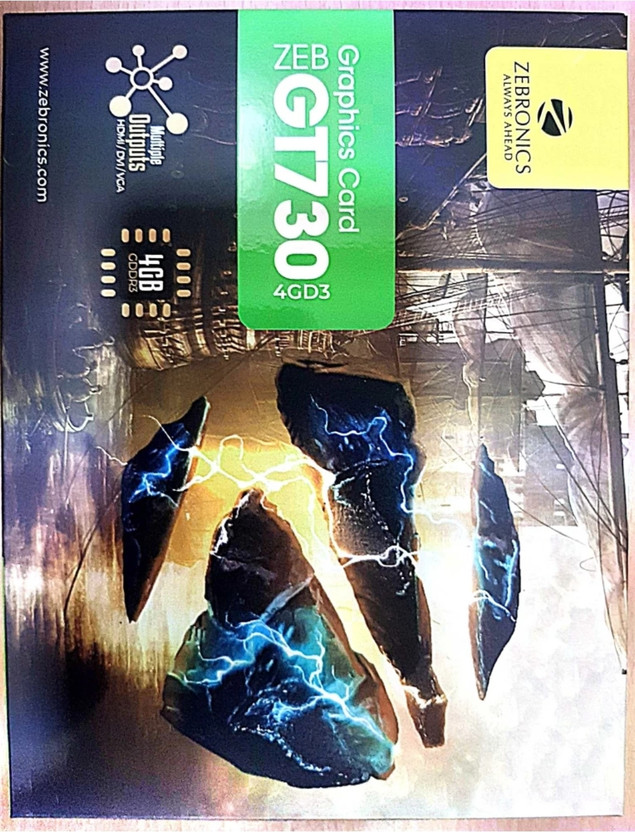 ZEBRONICS ZEBGT730 GDDR3 4 GB NVIDIA Chipset 64 bit 700 MHz Graphics Card(Black)
