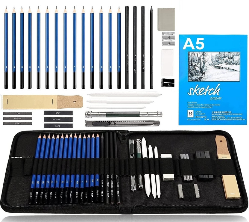 Corslet Corslet 35 Sketch Pencil Set for Artist Sketching Kit Charcoal Drawing Pencil Set Pencil(Pack of 35) - Flipkart Deal