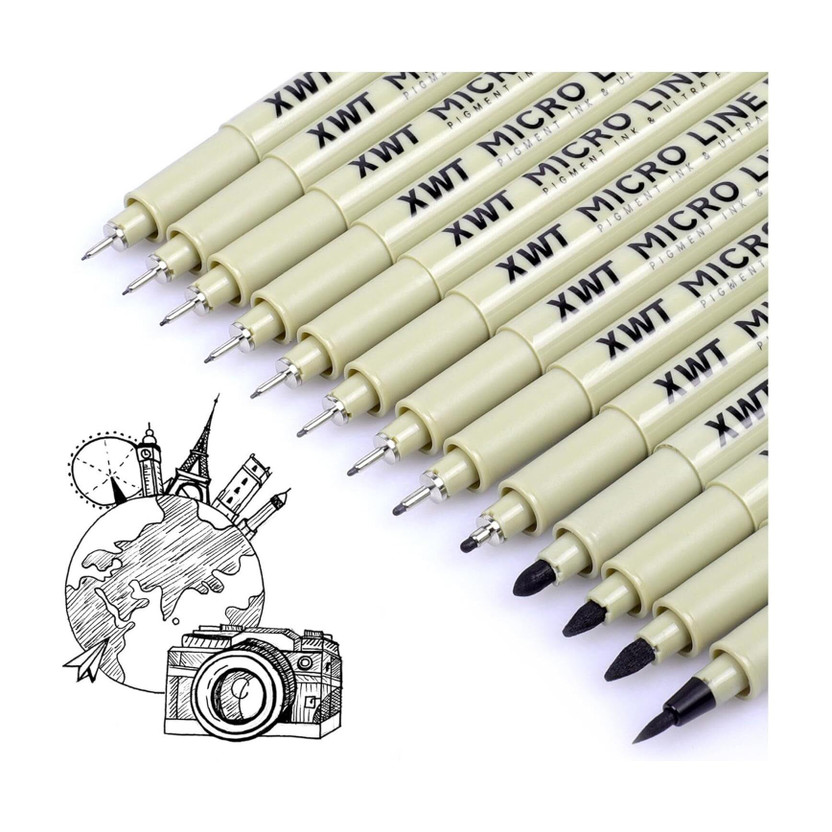 NITISHOPPY NITISHOPPY Black Micro Fineliner Pencils Set Waterproof Ink for Sketching Art Pencil(Pack of 12) - Flipkart Deal
