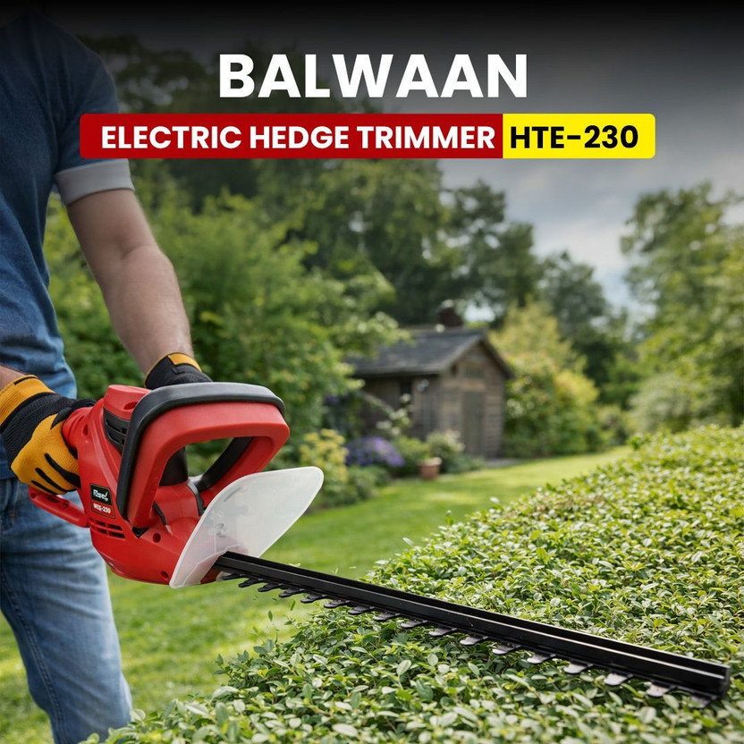 Balwaan Krishi Electric Hedge Trimmer 16-Inch, Garden Bush & Shrub Cutter | HTE-230 Corded Grass Trimmer(Manual Feed)