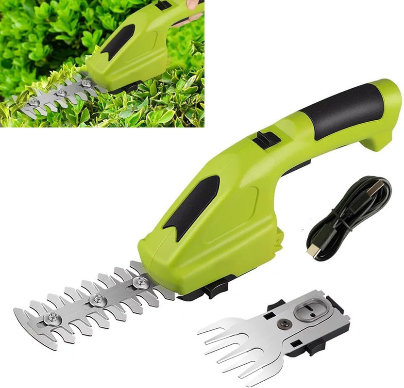 Luranol 2-in-1 Grass and Plant Cutter| Hand Held Grass Hedge Trimmer Battery Powered Cordless Grass Trimmer(Manual Feed)