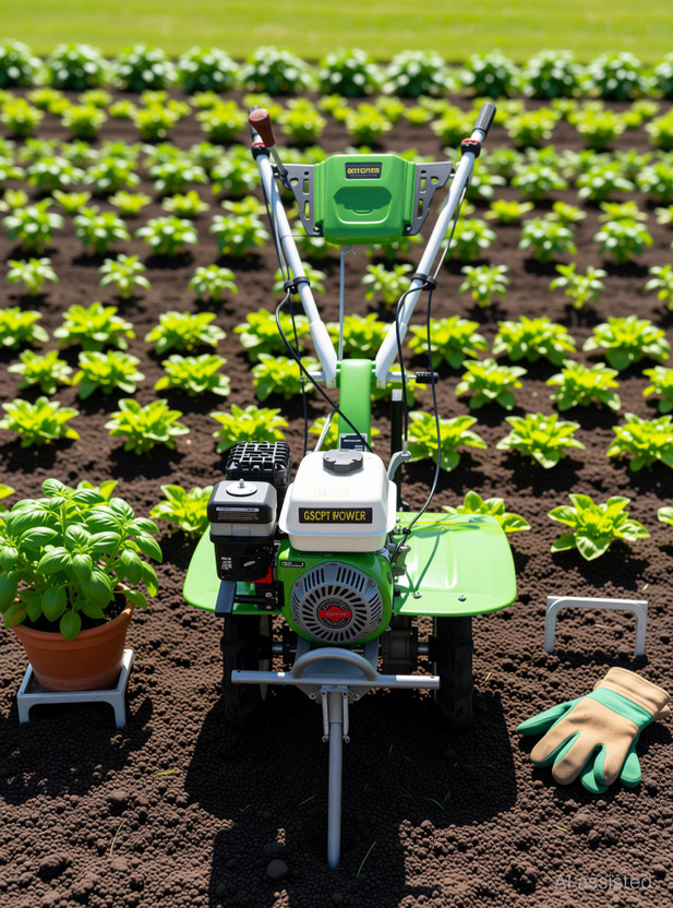 GSCPT POWER Weeder/Cultivator/Rotary/Tiller 7 HP PETROL Engine for Agriculture &Garden Fuel Grass Trimmer(Automated Feed)
