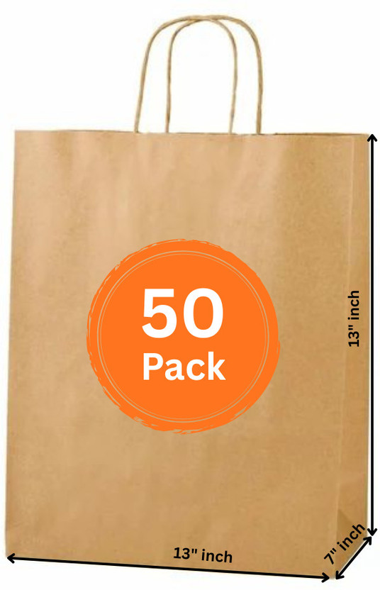 SRK SRK Solid Party Bag(Brown, Pack of 50) - Flipkart Deal