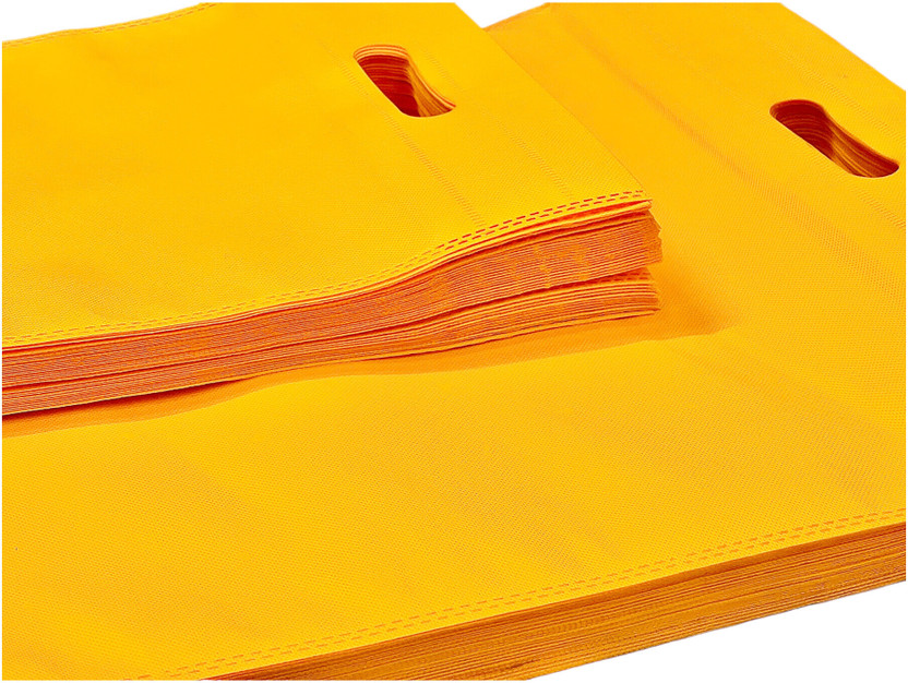 CARRY CLOUD PACK OF 50 Non-woven D-Cut Bags Handle Bags Gifts Gift for women PACK OF 50 Luggage Cover(10*14 INCH, GOLDEN)