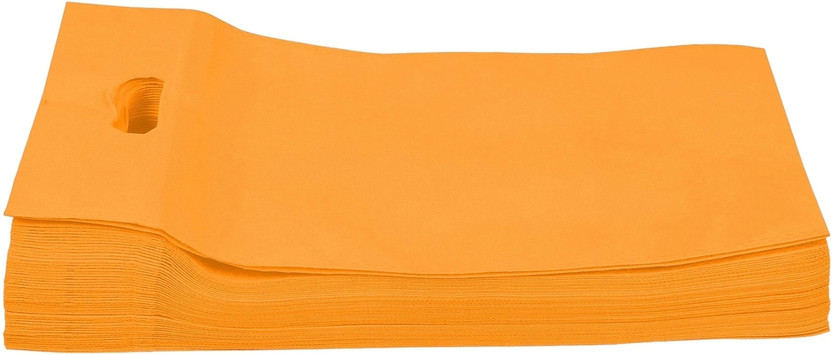 CARRY CLOUD Non-woven D-Cut Bags Handle Bags Gifts and Versatile bags Pack of 50 Grocery Bags(Gold)