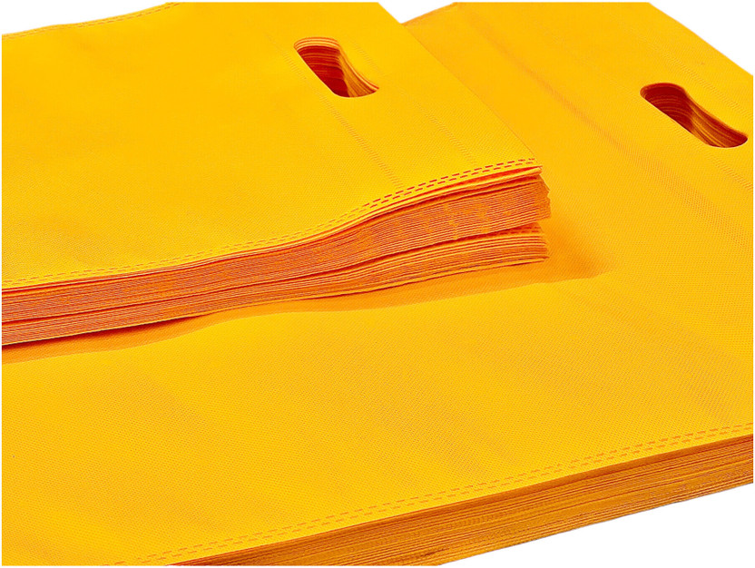 CARRY CLOUD PACK OF 50 Non-woven D-Cut Bags Handle Bags Gifts Gift for women PACK OF 50 Luggage Cover(10*14 INCH, GOLDEN)