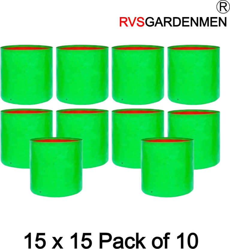 RVSGARDENMEN RVSGARDENMEN Flower Plants Pots Terrace Gardening Grow Bag (15" X 15") - (Pack of 10) Grow Bag - Flipkart Deal