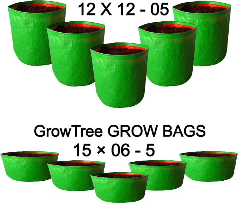 GrowTree Fashion Flora Flower Plants Pots 12*12 (Pack of 20) Grow Bag Grow Bag