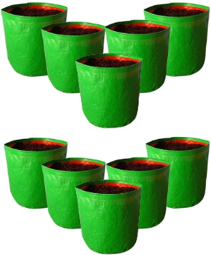 GrowTree Flower Plants Pots 09*09 (Pack of 10) Grow Bag
