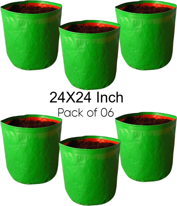GrowTree GrowTree Flower Plants Pots 24*24 (Pack of 06) Grow Bag - Flipkart Deal