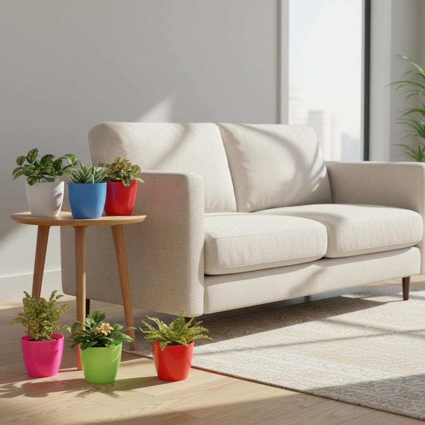 Gardengreen Gardengreen Indoor Outdoor Balcony Plastic Plant Pot Garden Plant Container Set of 5 Grow Bag - Flipkart Deal