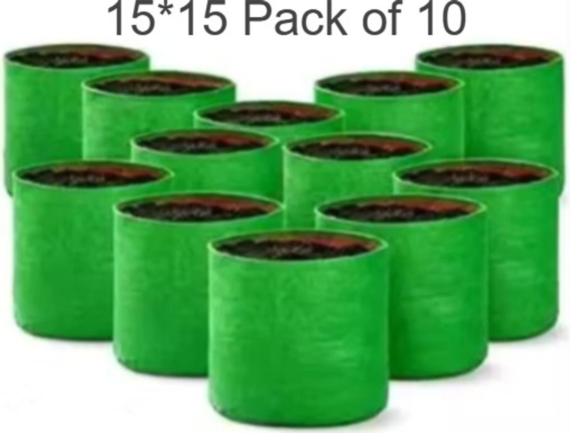SM SM Enterprises GrowTree Terrace gardening grow bag 15"x15" (Pack of 10) Grow Bag Grow Bag Grow Bag - Flipkart Deal