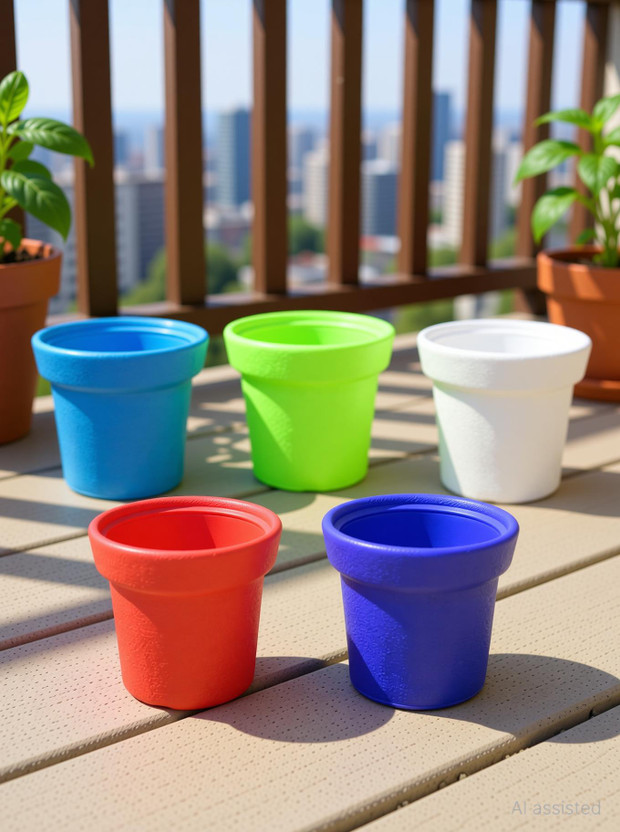 Gardengreen Gardengreen Indoor Outdoor Balcony Plastic Plant Pot Garden Plant Container Set of 5 Grow Bag - Flipkart Deal