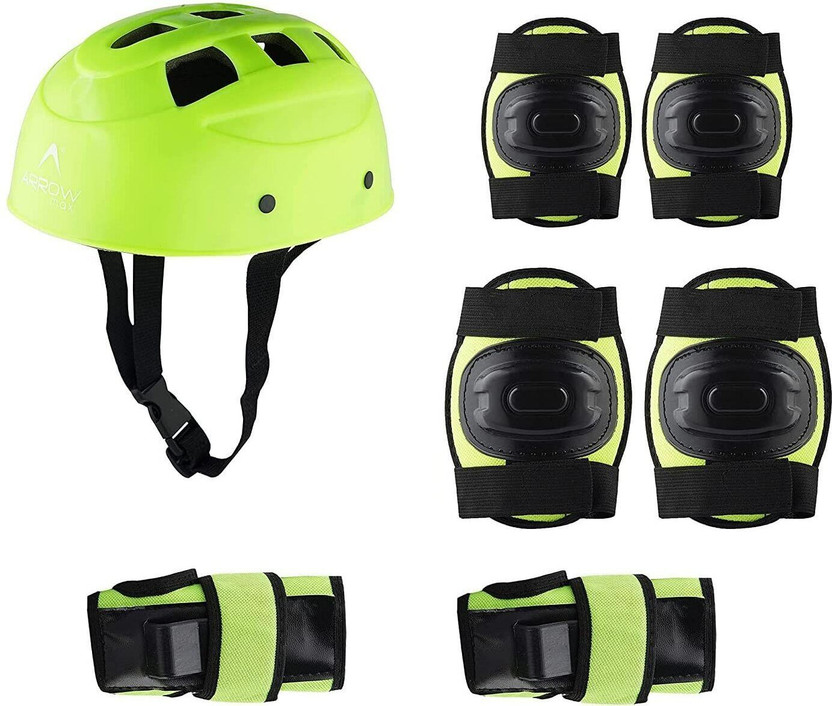 Rakso Cycling Protective Training Set (7 Pcs Set) Cycling Guard Combo(Green)