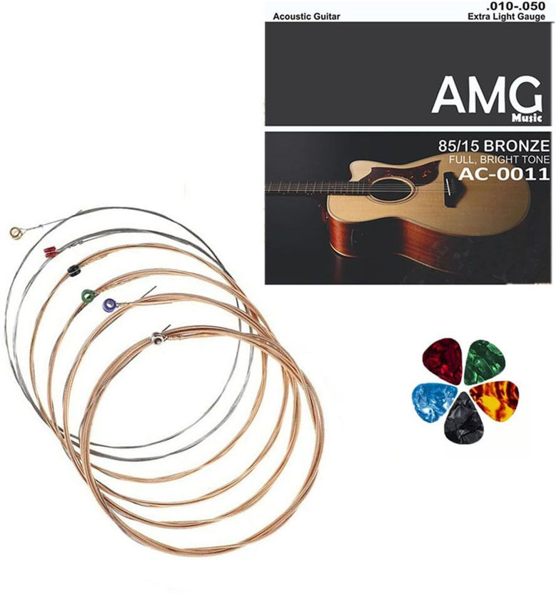 Mocking Mocking Bird Acoustic Guitar String Stainless Steel Guitar Strings Set with Guitar Picks Guitar String(Pack of 2, 6 Strings) - Flipkart Deal