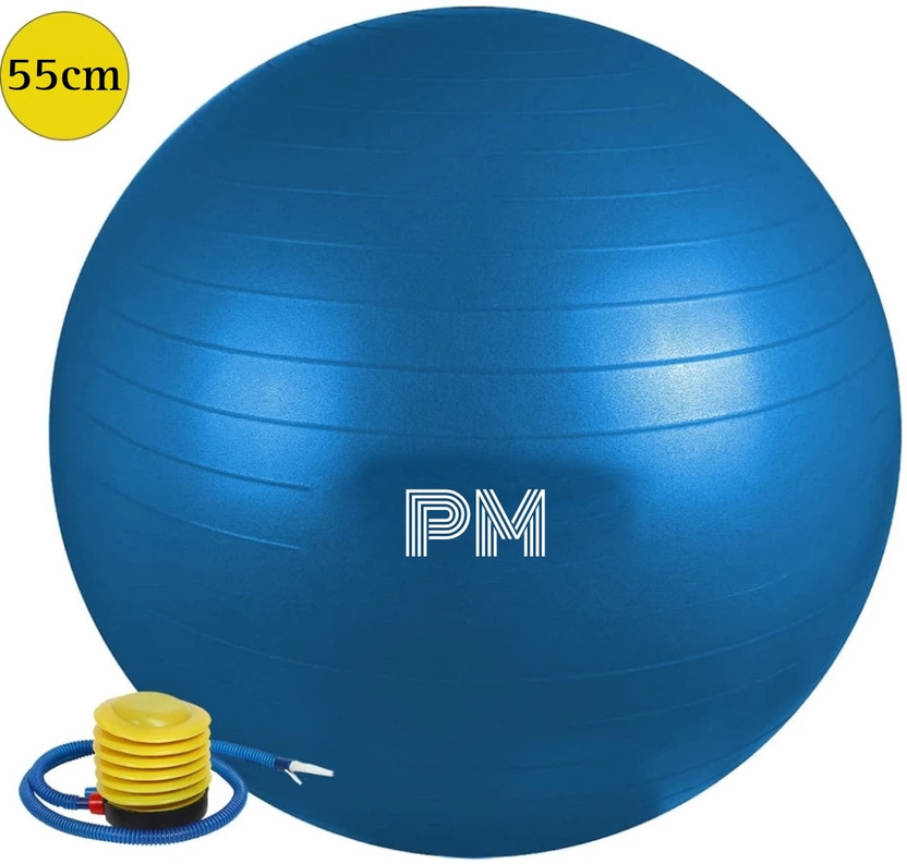 PIGMENTS Anti Burst Gym Ball | Exercise Ball | Yoga Ball | Workout Ball , 55 Cm Gym Ball Gym Ball(With Pump)
