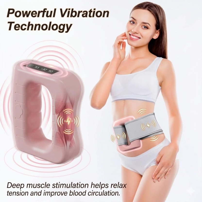 Maraxis Vibrating Fascia Ring Massager Multi Sports Fitness Body Abdominal Massage Belt