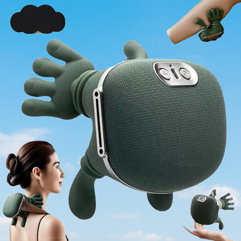 BLOCKRACE Muscle Relaxation Therap Device,Wireless Portable Shiatsu Neck and Back Massager