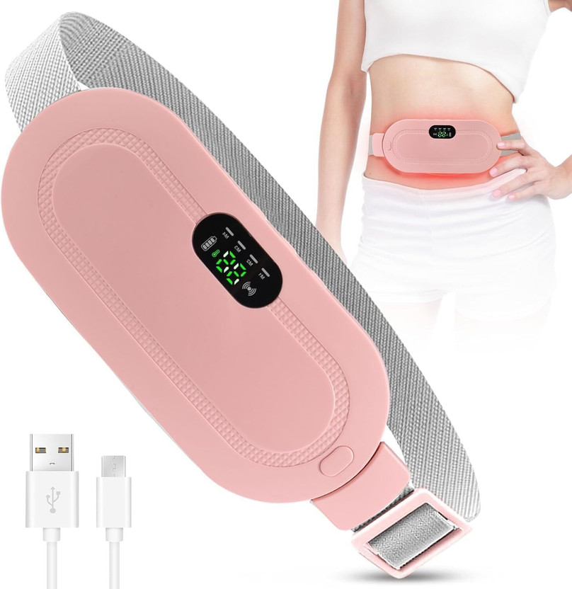 MICRO BELIEVE Portable Cordless Menstrual Heating Pad , Warm Palace Belt Fast Heating Pad
