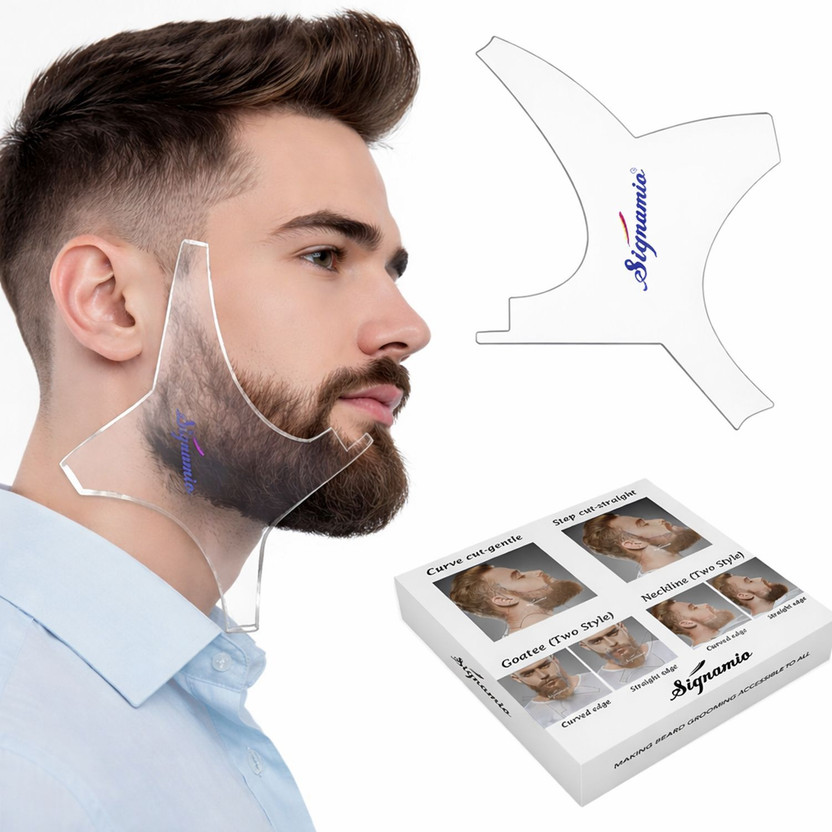 Signamio Premium Shaping Too Many Styles Beard Shaper Kit Hair Accessory Set(White)