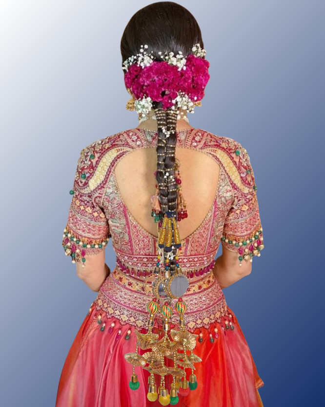 Sunduseva Punjabi Style Hair Paranda for Women – Ethnic Braided Hair Accessory Braid Extension(Multicolor)