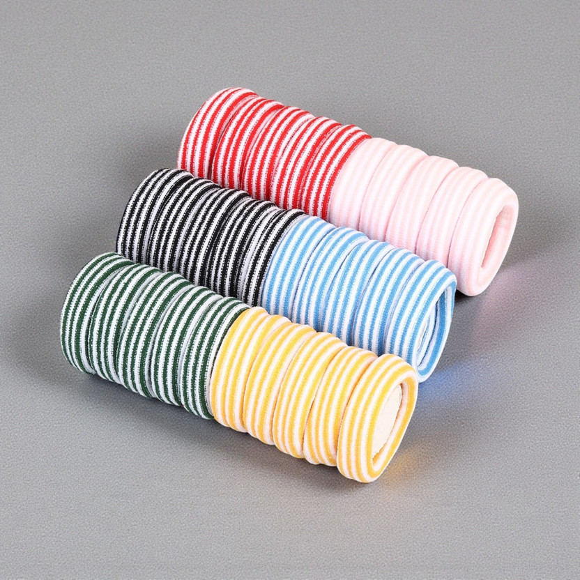 Freebies Bulk Hair Bands Set (50 pcs) | Flexible Ponytail Holders for All Day Use Rubber Band(Multicolor)