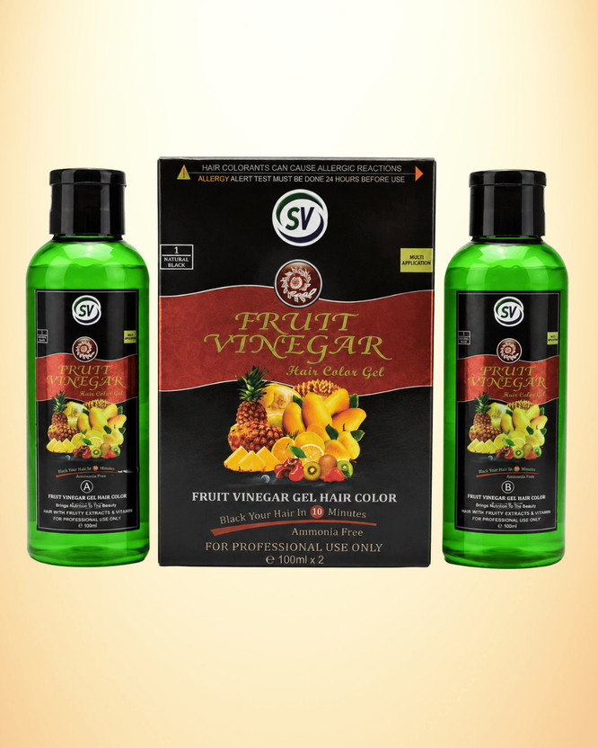 sv sv global india Vinegar Black Gel Color Professions Hair Colour,100ML X 2-05 , black - Flipkart Deal